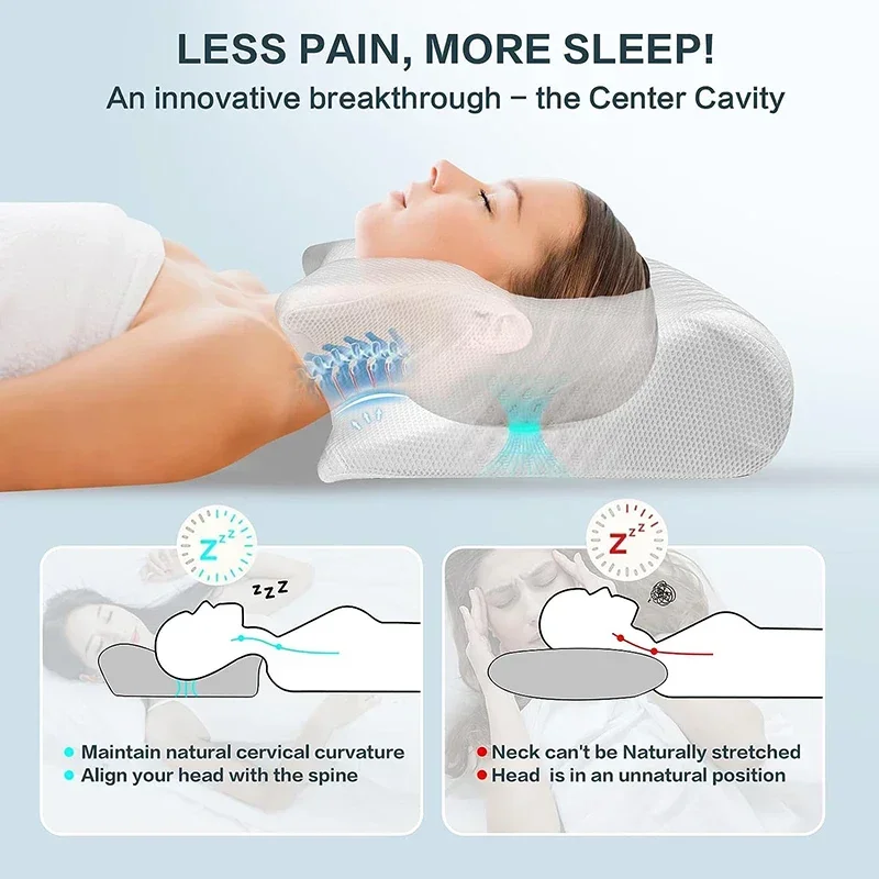 Hot-quality Memory Foam Protection Slow Rebound Pressure Reduction Butterfly Pil