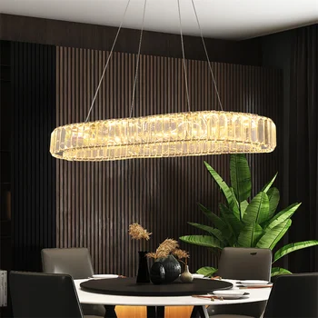 Modern Crystal Chandelier Dining Room Decor Pendant Hanging Light Fixtures For Living Room Ceiling Lamp Lustre Home Decoration 4