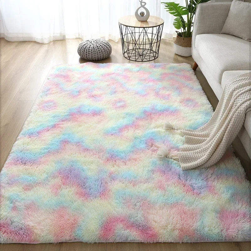 Hall Carpet Living Room Bedroom Home Decor Large Mats Non-Slip Girl Children's Room Furry Rug