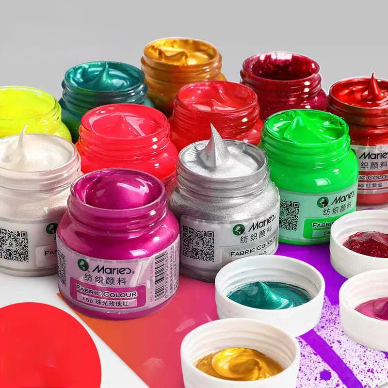 

Textile Fiber Pigment Cloth and Hand Painting 50ML Bottle Creative DIY Design Clothing Pattern Is Not Easy To Fall Off