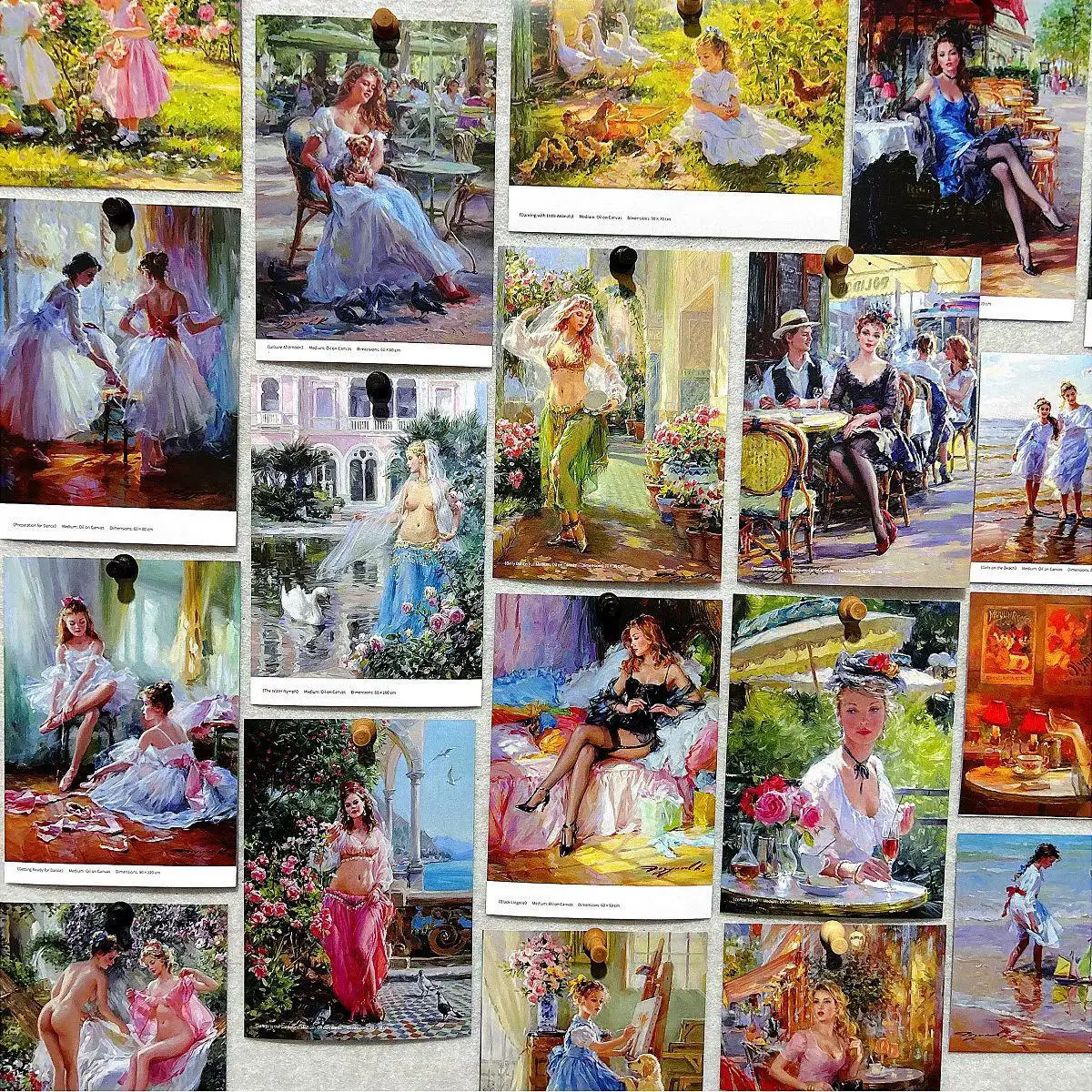 30Pcs Konstantin Razumov 걸작 엽서 홈 장식을위한 러시아 현실주의 스타일 아트 인사말 카드