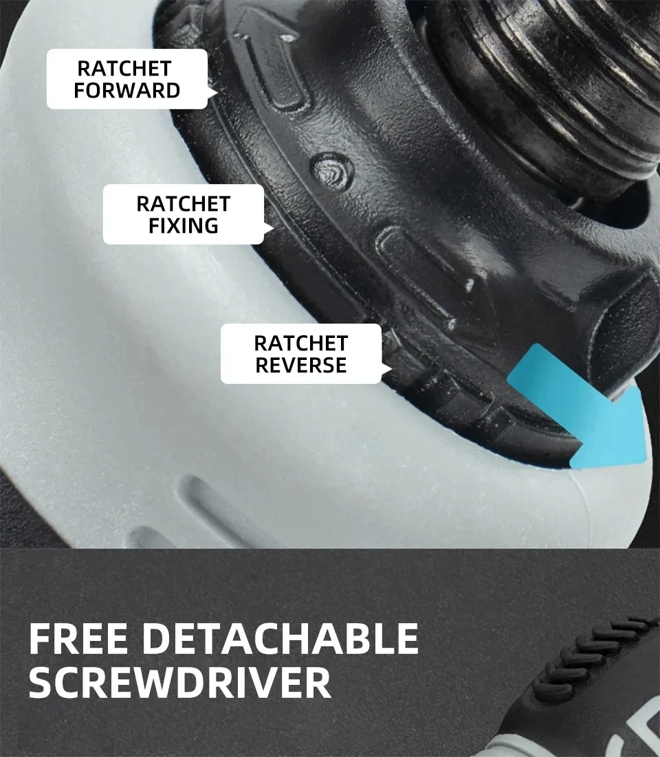 Professionelles 13-in-1-Ratschenschraubendreher-Set mit magnetischem Griff für Kreuzschlitz-/Schlitzschrauben, tragbares multifunktionales Reparaturset – Detail 7