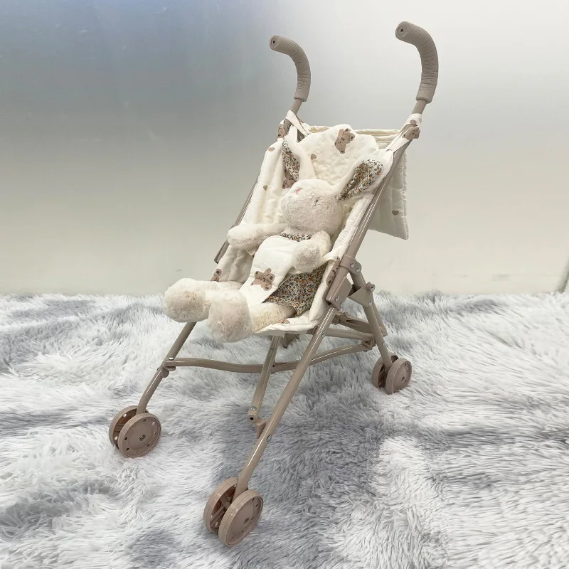 Baby Trolley Folding car doll stroller classic Carriage Stroller Girls Gift Pretend Game Toys gifts
