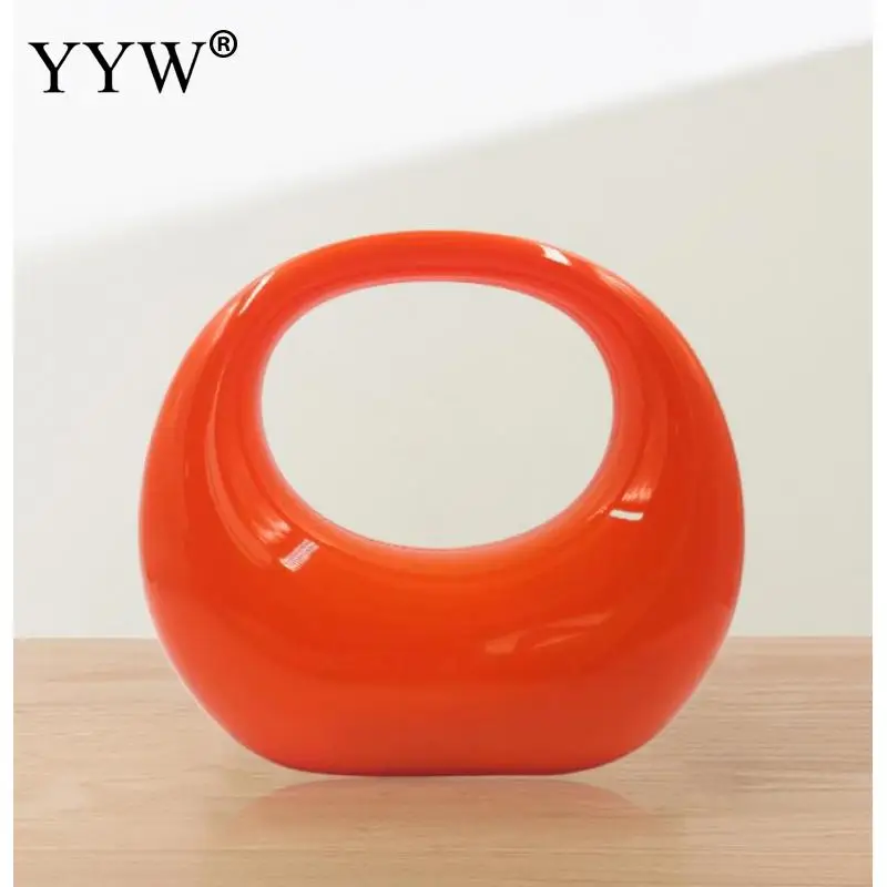 Lady Acrylic Evening Bags Half Moon Purse Designer Luxury Handbag For Women 2023 New Mini Bag Ladies Dinner Party Clutch Bag