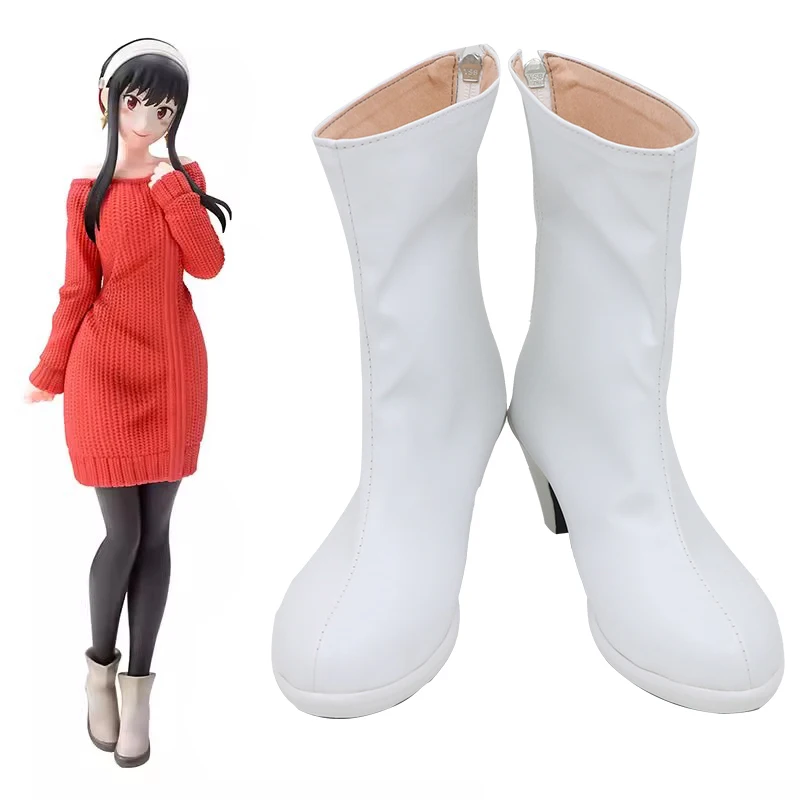 

SPY x FAMILY Yor Forger Cosplay White Short Shoes Halloween Carnival Custom Made