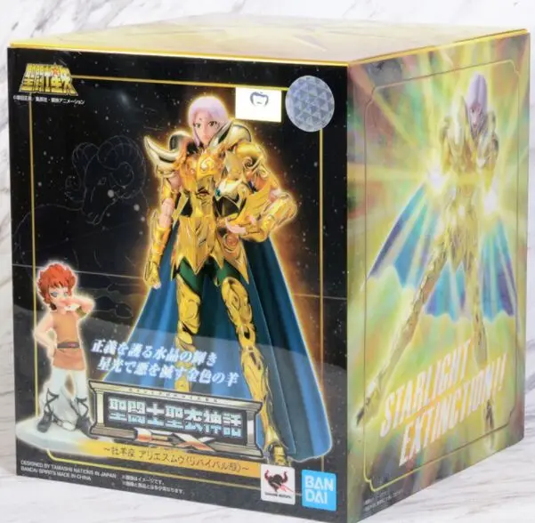 

Original Saint Seiya Myth Cloth Aries Mu EX Gold Action Figure Toy Doll Gift KIKI Gollection Model