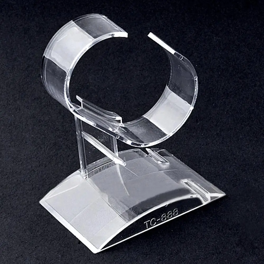 Clear Plastic Watch Box Jewelry Bangle Cuff Bracelet Watch Display Stand Holder Rack Case Watches Accessories watch storage box watch display stand