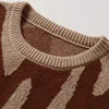 Mens Women Autumn Winter Couple Pullover Mens Retro Lazy Loose Trendy Knitted Sweater High Street Hip Hop Long Sleeve Knittwear 5