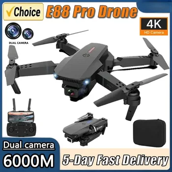 2024 E88Pro 4K RC Drone con telecamera HD grandangolare 1080P Elicottero pieghevole WIFI FPV Altezza Hold Giocattolo regalo professionale