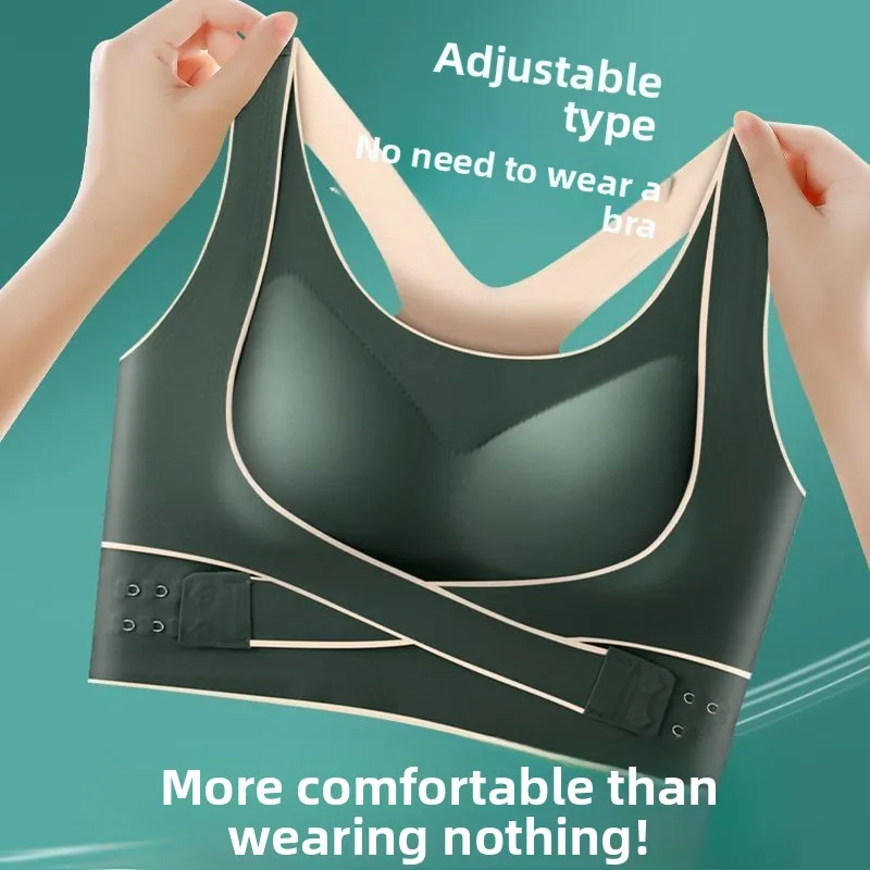 2026 Women Seamless Summer Thin Sports Bra Push Up Wireless Anti-Sagging Side Support Beauty Back Vest Lingerie 2