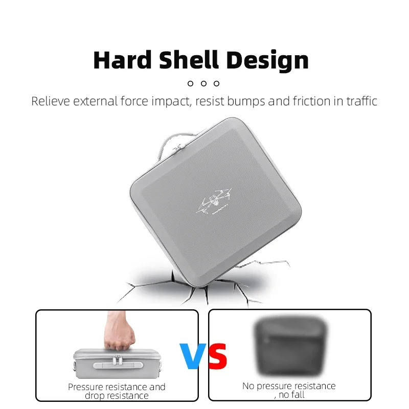 Drone Accessories Drone Storage Case BRDRC Storage Bag for DJI AIR 3, PU Hard Shell Case, Portable Carrying Box for DJI RC 2 Remote Controller Accessory