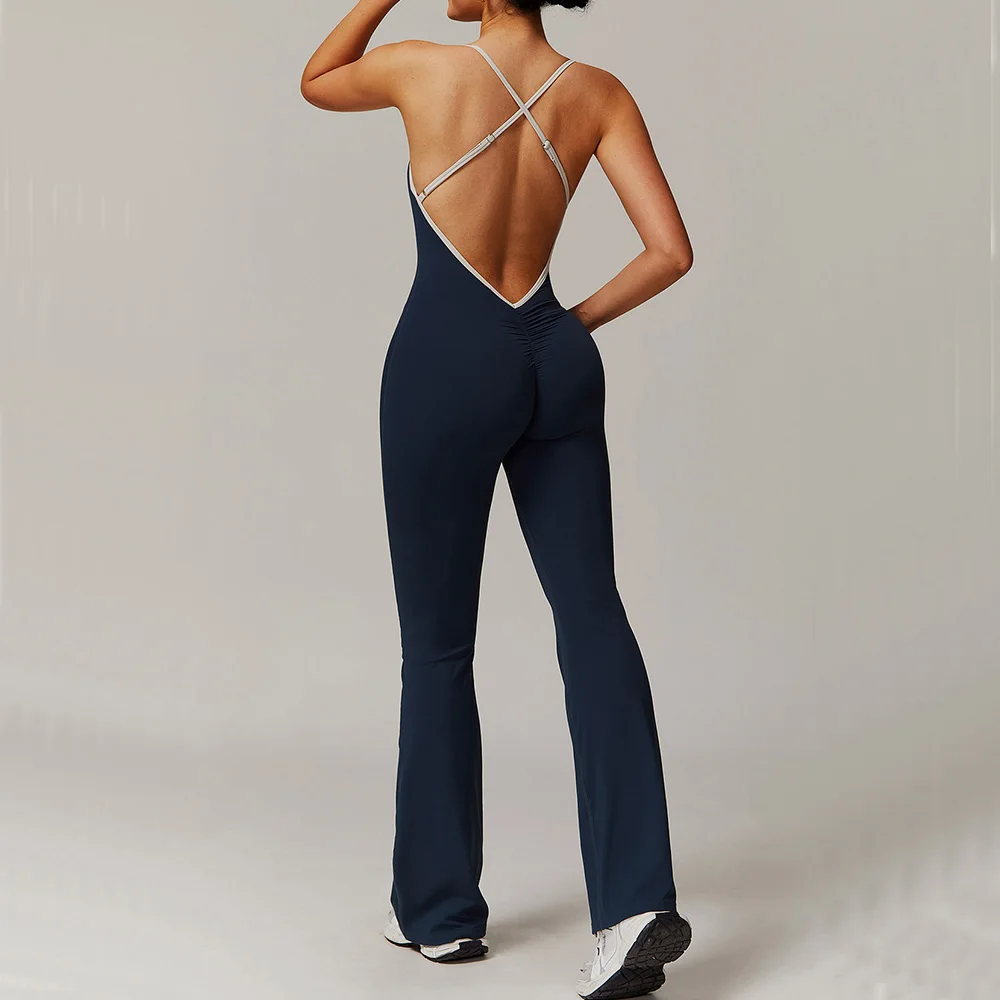Workout Jumpsuit Sports Overalls Women One Rompers Gym Clothing Running Fitness Suits Training Gym Tracksuit Sportswear Yoga Set 6