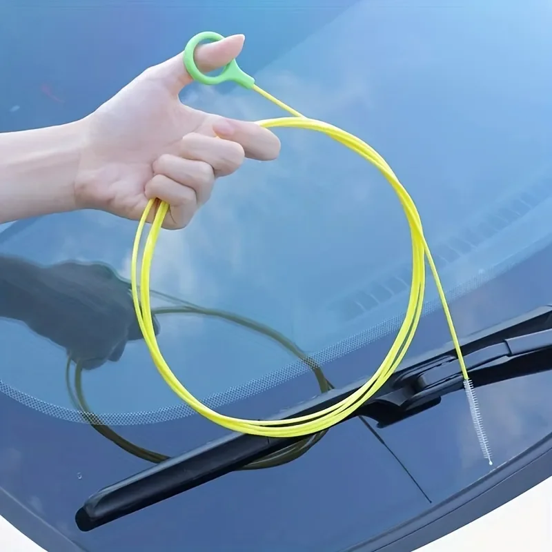 230cm Car Gutter Unblocking Cleaning Brush Car Sunroof Long Hose Detail Cleaning Tool Spiral Cleaning Brush Gutter Cleaner