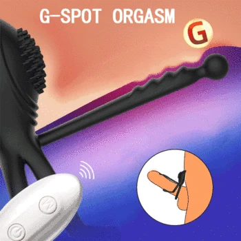 Penis Vibration Ring Cock Prostata Massage Delay Ejaculation Clitoris Stimulator Anal Beads Vibro Panties Sex Toys For Couples 3