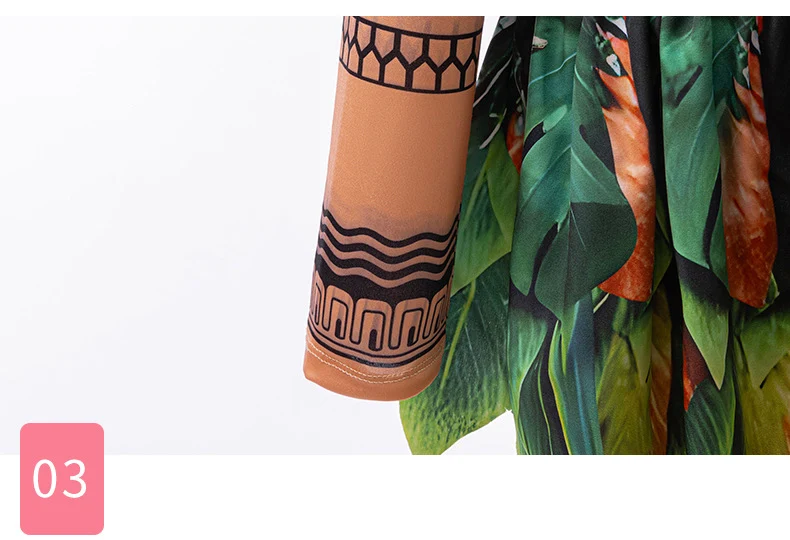 Kinder Cosplay Moana Maui Prinzessin Kleid für Mädchen Jungen Karneval Cosplay Vaiana Kostüm Kinder Geburtstag Party Küken Schweine Kleidung – Detail 14