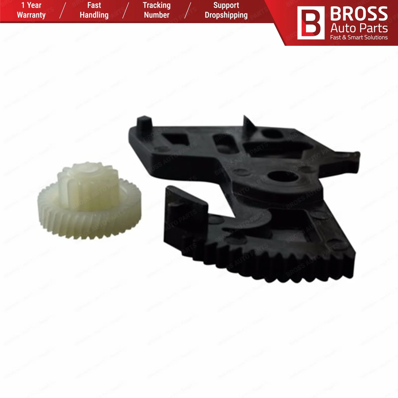 Bross Auto Parts BDP203+BDP548 Sliding Door Lock Latch Catch Repair Gear Set 7E0843654BH 7H0843603, 2K0843603 for VW Caddy 3 T5
