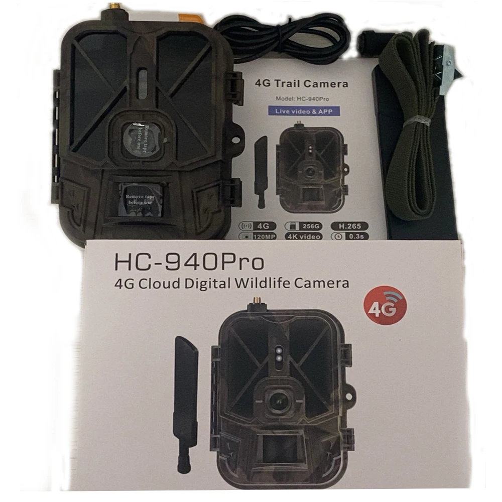HC940PRO 10AA Dry cell version 4G LIVE Video Trail Camera 36MP 4K Wireless Game APP Cloud Service Waterproof IP65 Wildlife Cam