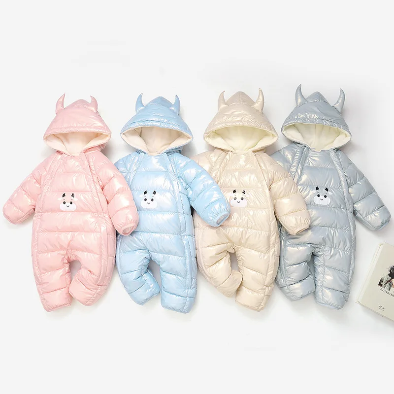 

Baby Winter Warm Fleece Rompers For Baby Girl Boys Clothing Thicken Jumpsuit Overalls Newborn Bodysuits Infant Costume Outfits