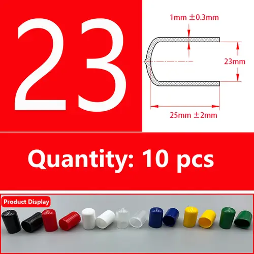 Rubber Cap Sleeve Soft Elasticity Silicone Protective Cover  Sealing Plug Thread Protection Sleeve Black Red White Blue 1.5-24mm - Image 12