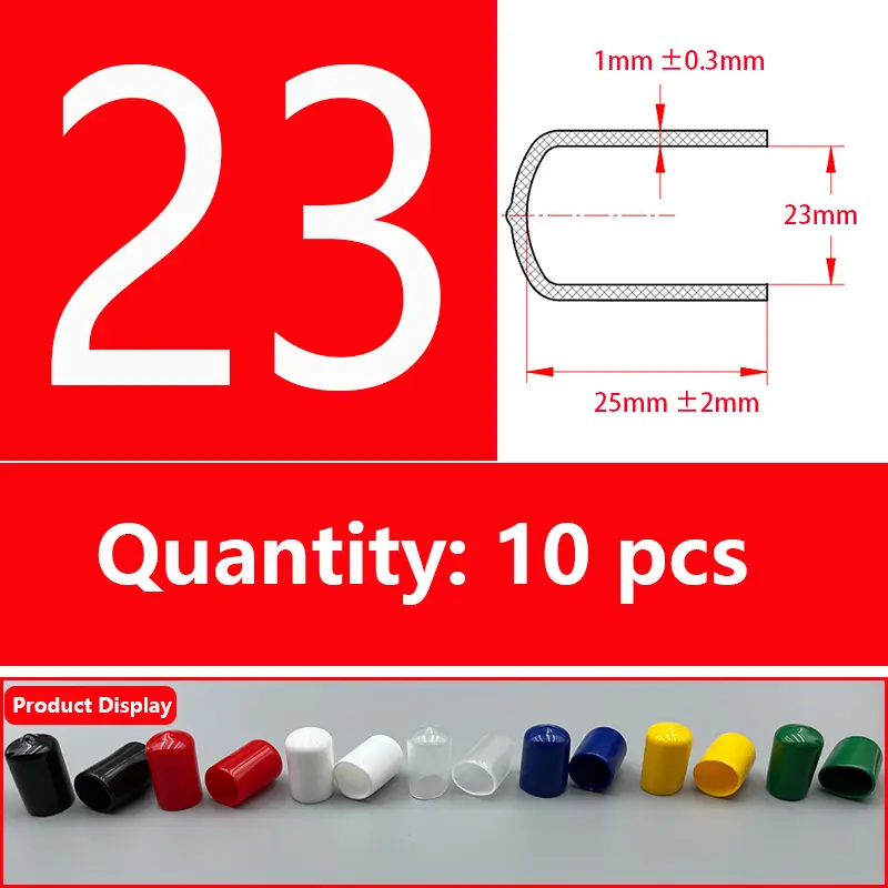 Rubber Cap Sleeve Soft Elasticity Silicone Protective Cover  Sealing Plug Thread Protection Sleeve Black Red White Blue 1.5-24mm - Image 12