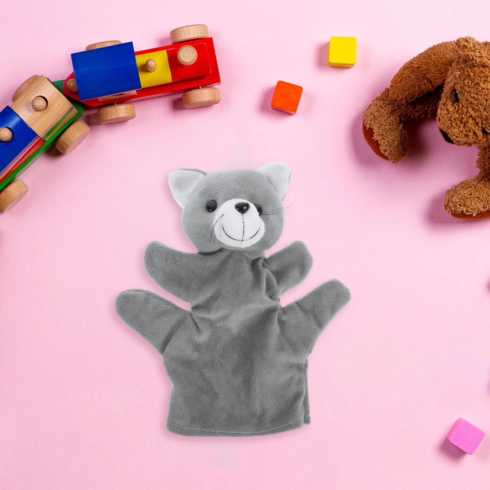 어린이를 위한 대화형 고양이 손인형 이야기 속내기 인형극 역할놀이 교육 학습 활동 유치원 교육