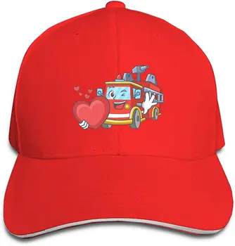 Unisex I Heart Love Fire Truck Baseball Cap Adjustable Hat for Men and Women 2