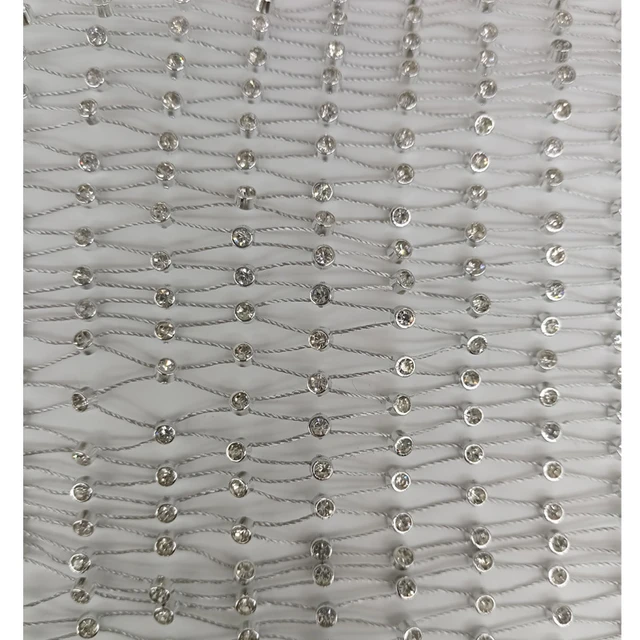 Sparkle Fishnet Fabric 65x55cm - Rhinestone Nonwoven For Diy Crafts