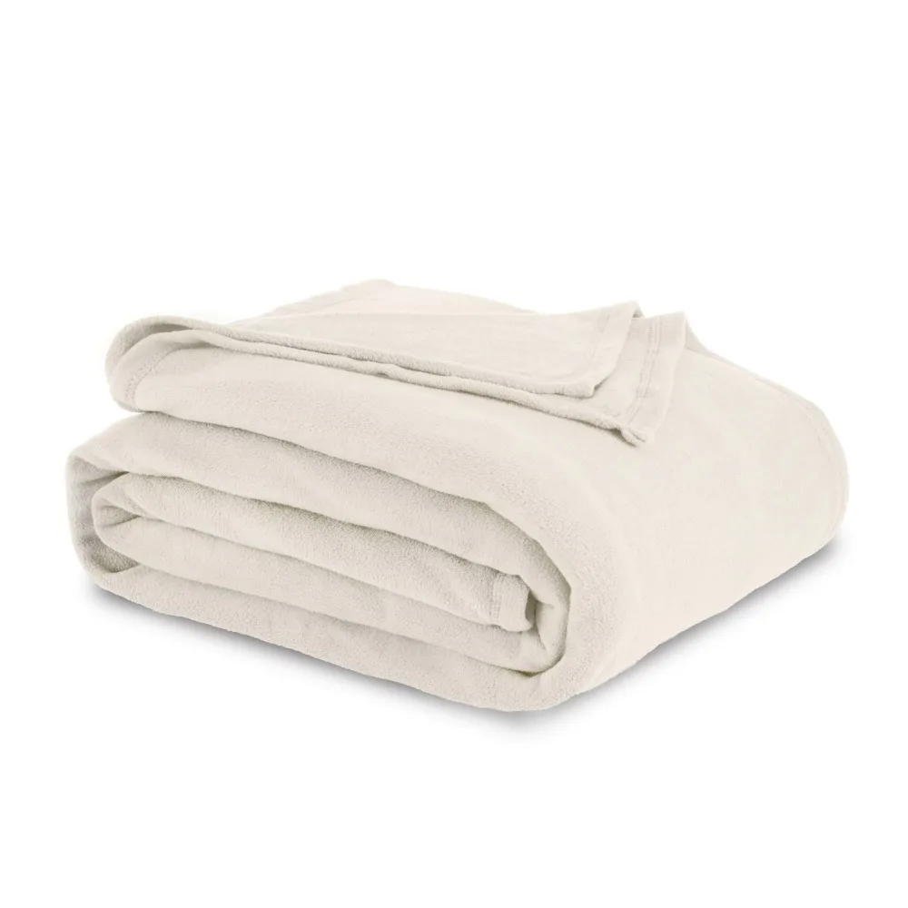 

Fleece Blanket King Size - All Season Warm Lightweight Super Soft Anti Static Throw Blanket - Ivory Blanket - Hotel Quality
