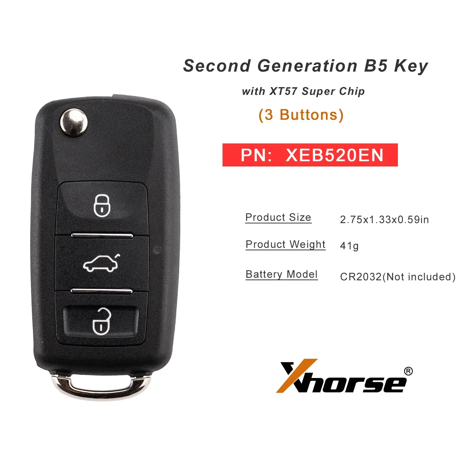 2-Piece XHORSE B5 Super Remote with XT57 Chip - English Version