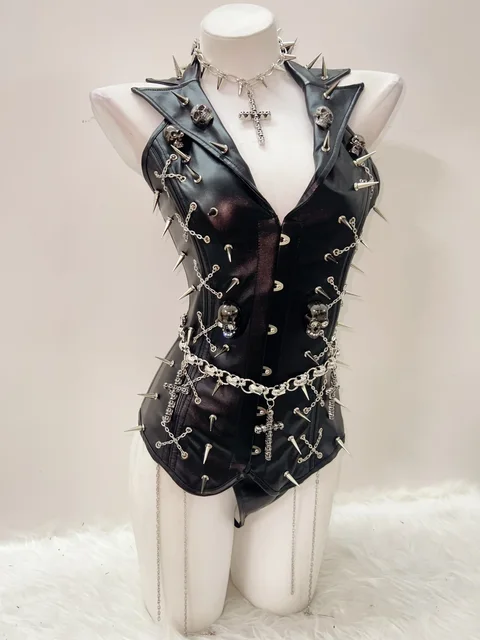 Spikey Metal Halter Neck Top 6