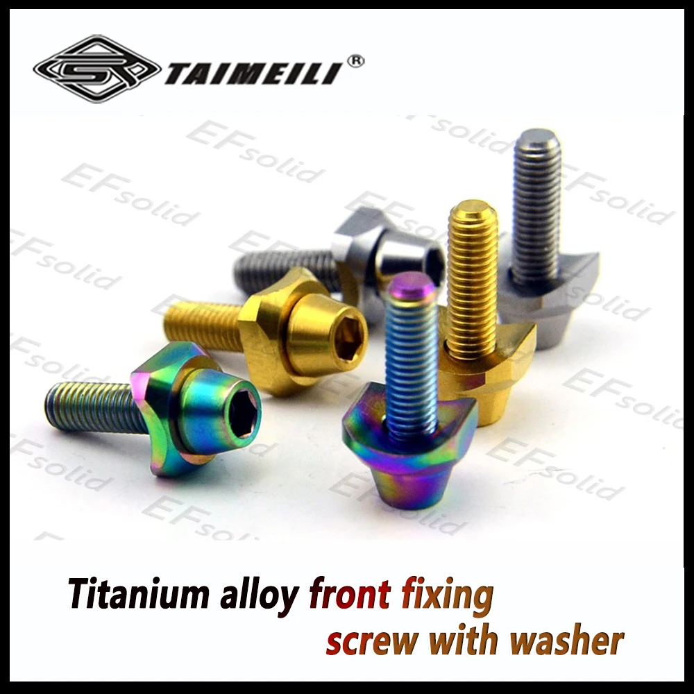 High-Performance Titanium Alloy Curved Washer with Screws for Bicycle Front Variable Speed Fixing