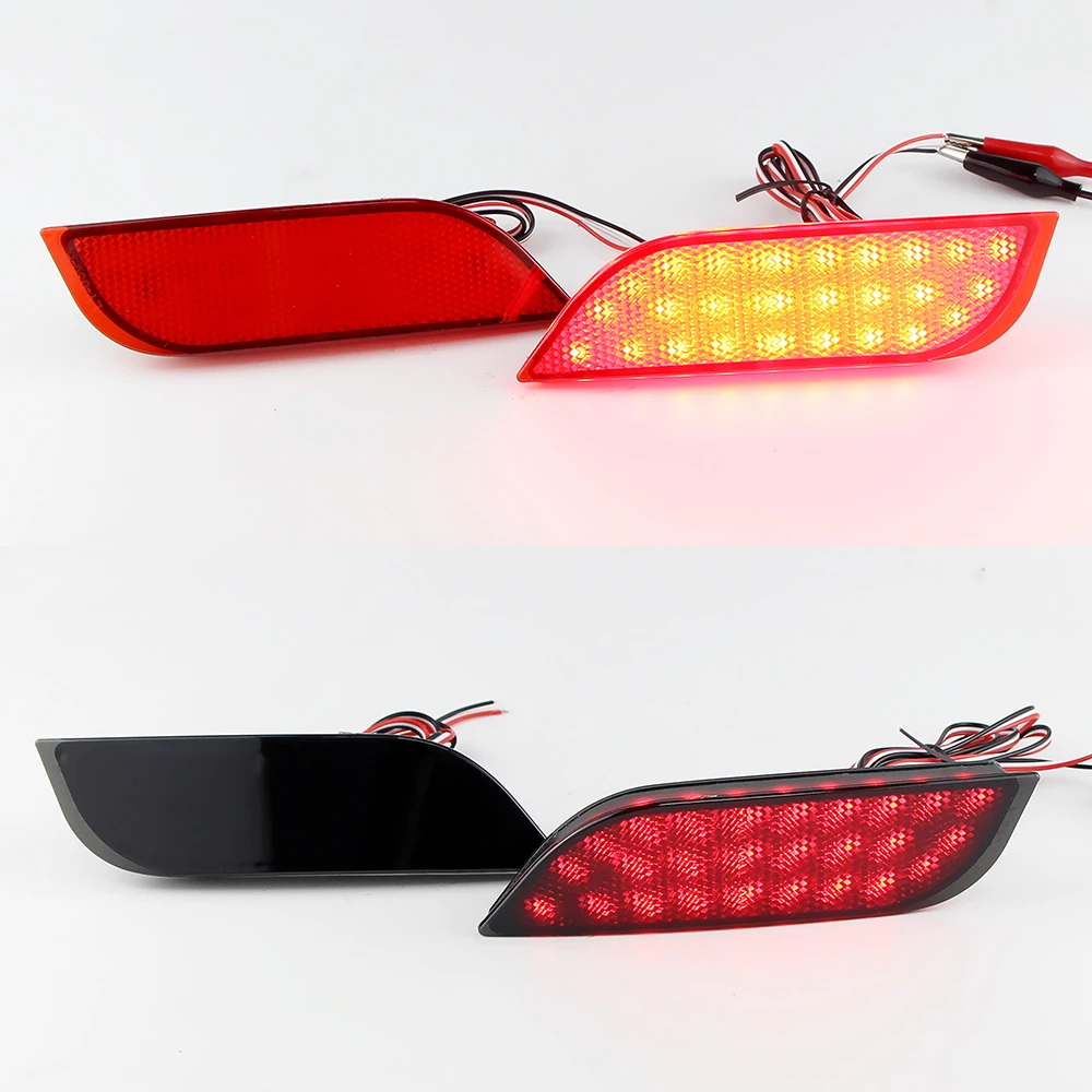 2 個 LED リアバンパーリフレクターライトスバル/インプレッサ/XV/WRX