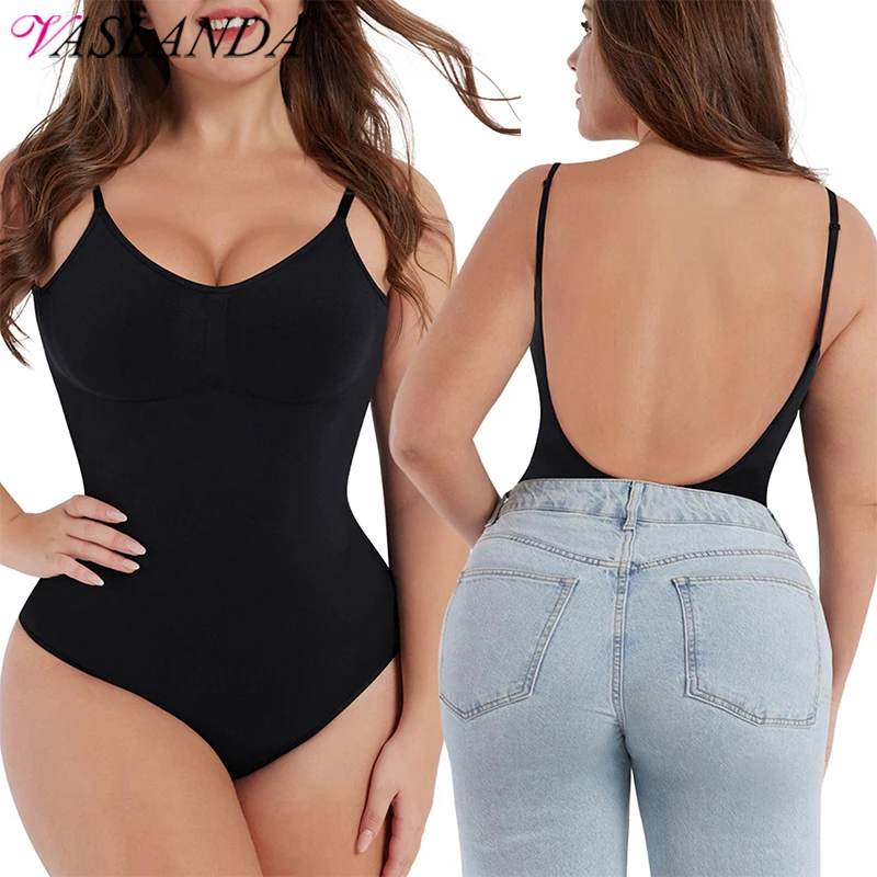 Sexy Low Back shapewear Bodysuit Women Waist Trainer Body Shaper