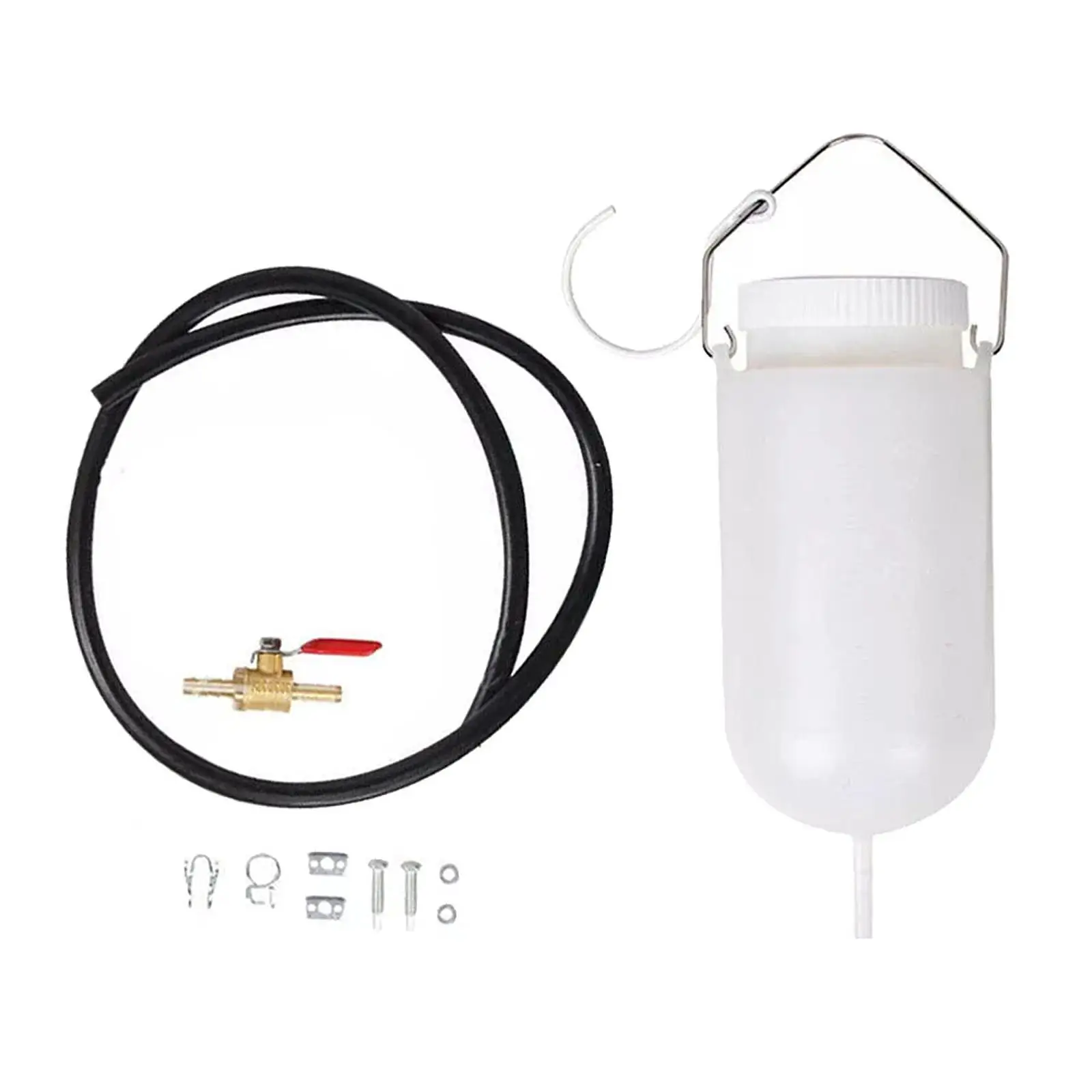 Auxiliary Fuel Tank 1L with Fuel Hose Versatile Storage for Motorcycles