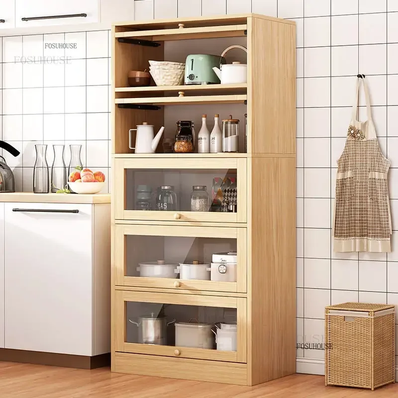 Modern Multi-layer Kitchen Cabinet Home Furniture Storage Cabinet Dining Sideboard Living Room Floor Tableware Electrical Racks 4