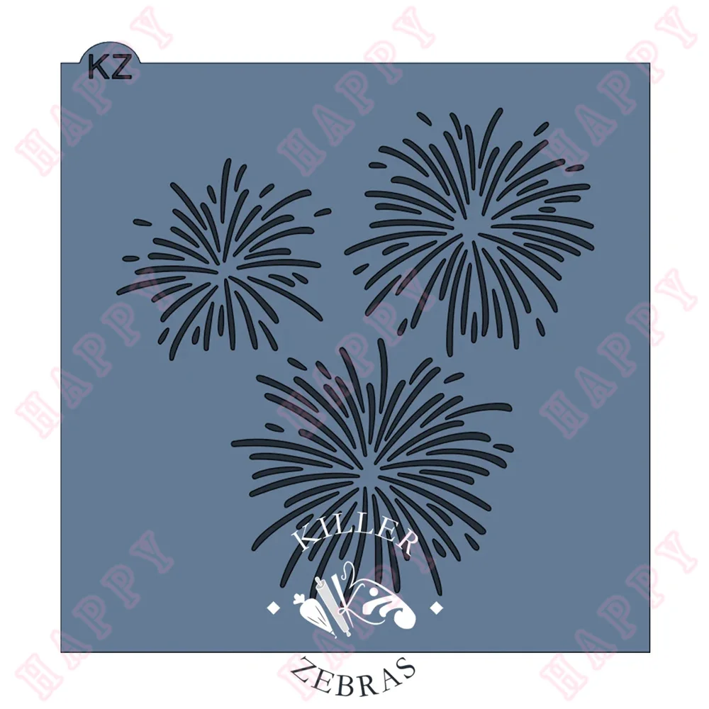 

New Plastic Stencils Fireworks For Scrapbooking Painting Phone Album Decoration Embossing DIY Paper Craft Fairy Layering Moulds
