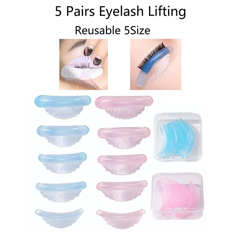 Silicone Lash Lift Rods 3/5 Pairs lamination Pad Eyelash Perming Spacer Reusable 3D Lashes Curler Applicator Makeup Tool