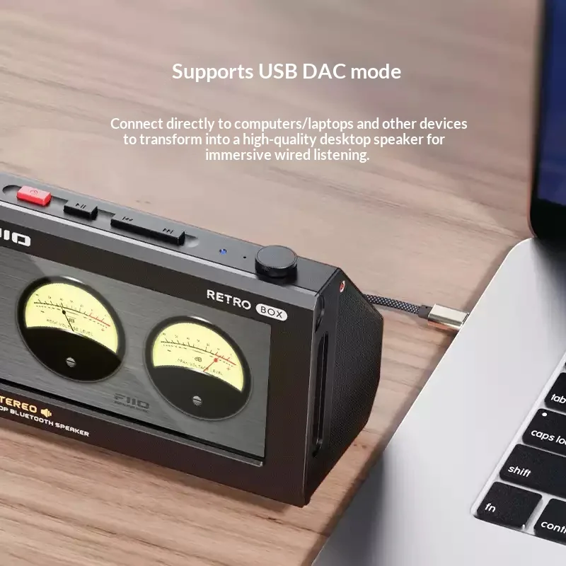 Fiio Etro Box 데스크탑 무선 블루투스 스피커 M33 M21 Jm21 무손실 플레이어 레트로 박스 Hifi 무손실 Ldac 호환 오디오
