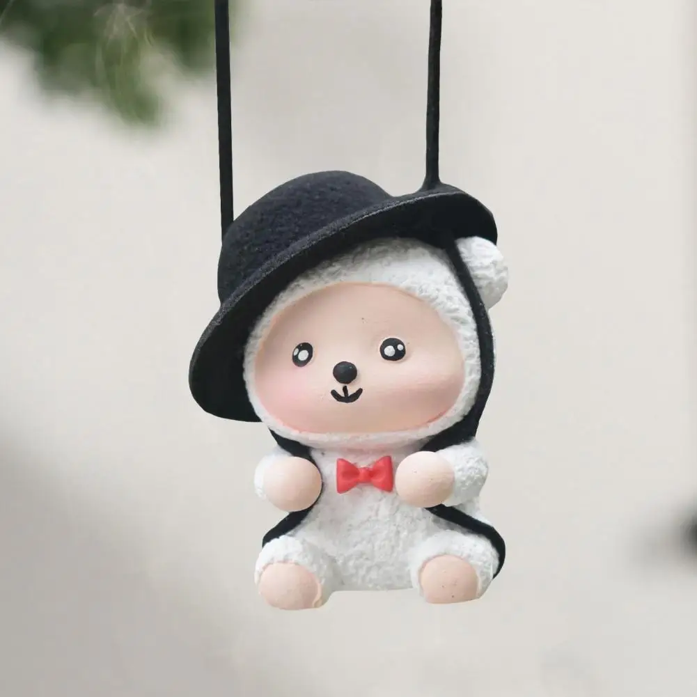 

Fun Car Accessory Charming Car Rearview Mirror Decoration Cute Exaggerated Bear Pendant Shake Bear Hanging Ornament Auto