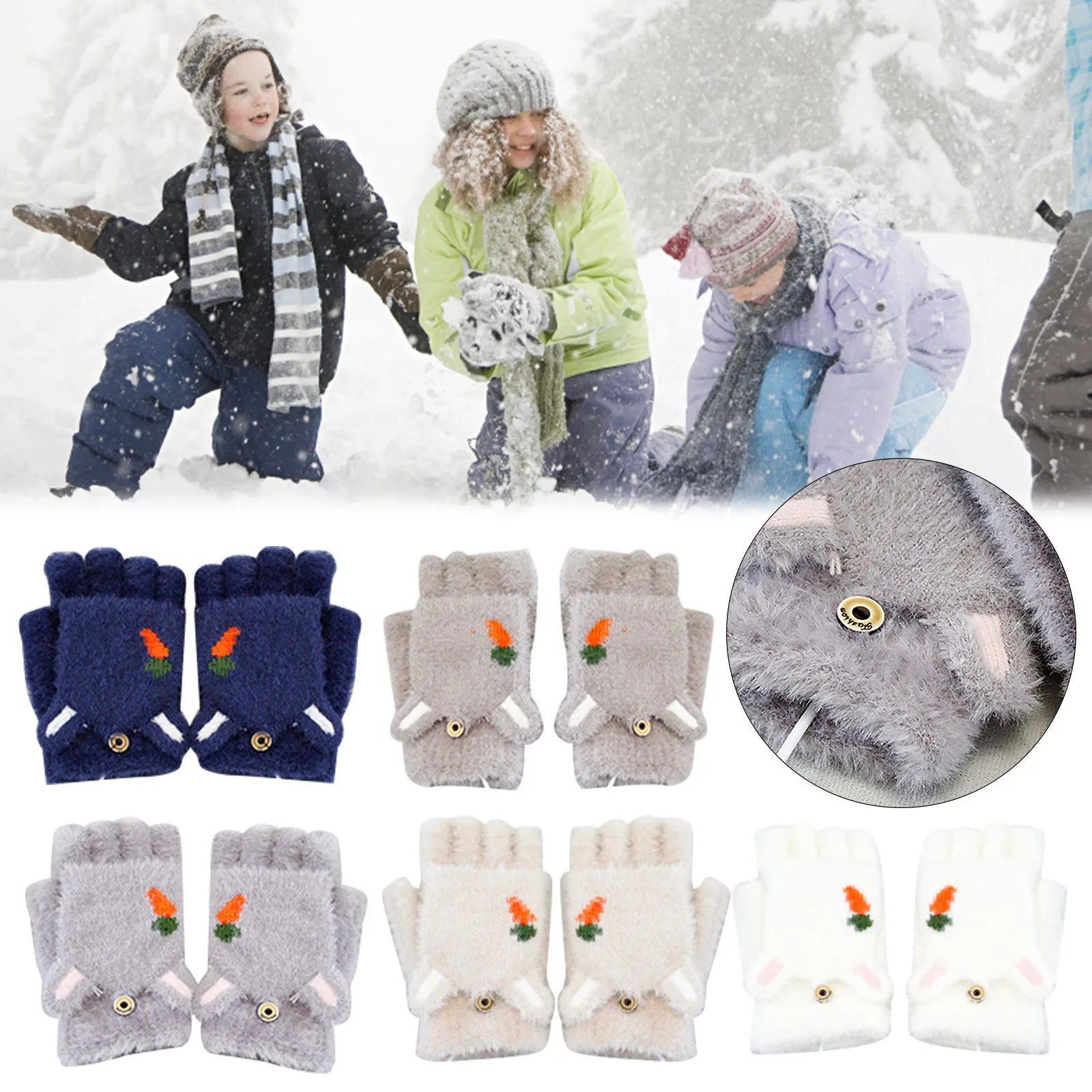 

Winter Heating Gloves USB Gloves h Half Finger Female Portable Power Computer Electric Heating Gloves Flip Gloves Gloves