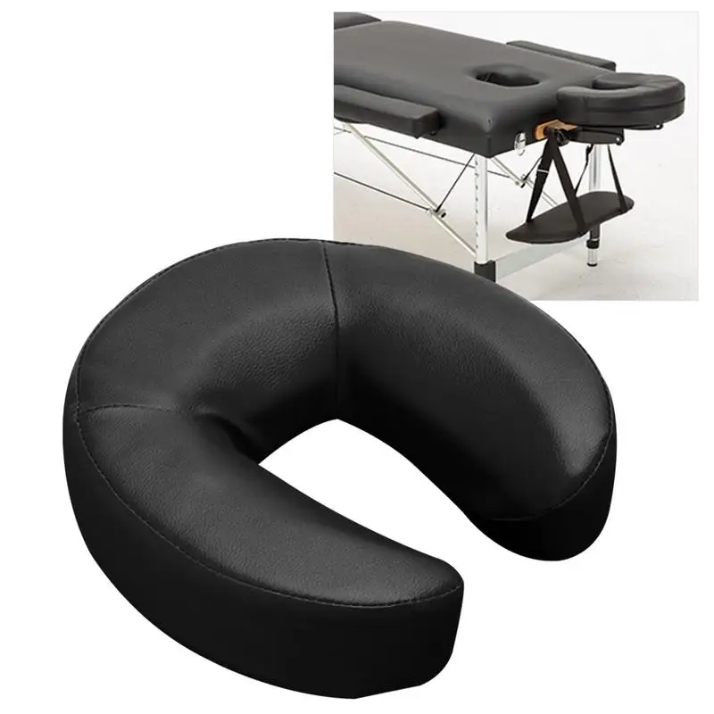 Universal Massage Headrest Face Cushion Face Pillow For Massage Table Black 4O Provides Superior Comfort For Face Down Resting universal car armrest pad suede soft memory foam center console armrest cushion with 4 storage pockets armrest pillow for auto