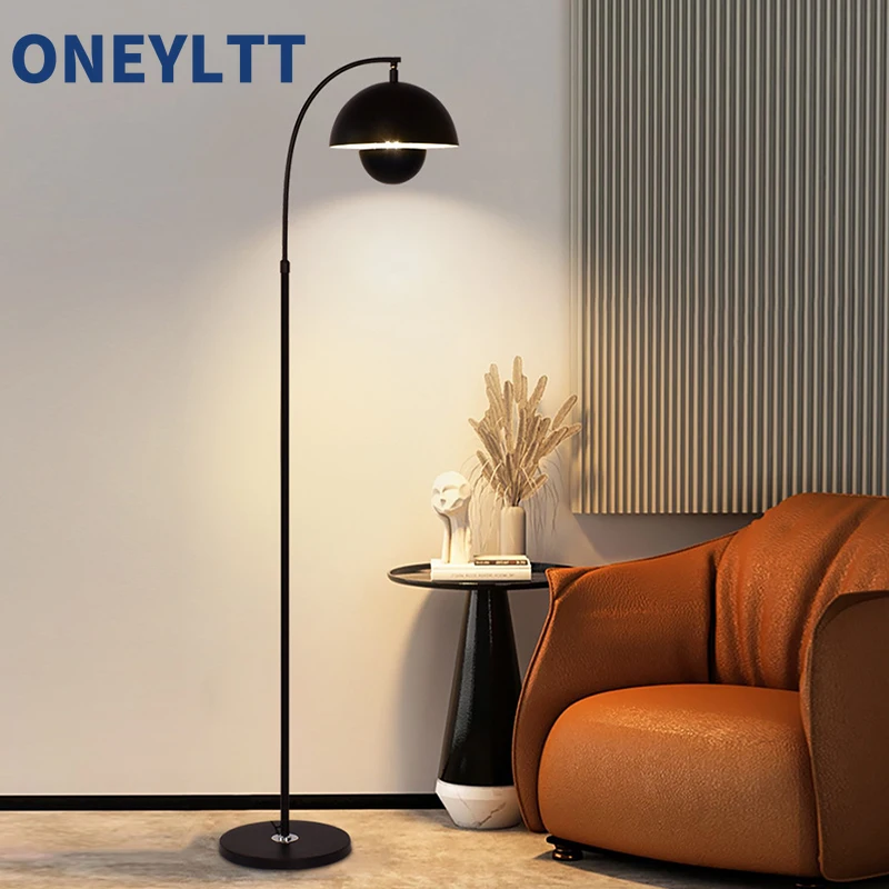 

Nordic Black Floor Lamp LED Standing Lamp for Living Room Study Bedroom LED Stand Light Industrial Decor Luminaire Lamp