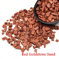 Enhanced Crystal Gemstone Collection for Healing and Home Decor DIY Crafts (Red Goldstone Sand)