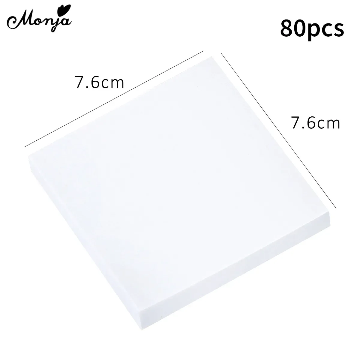 Monja 50pcs Nail Paper Painting Palette Disposable Waterproof Sticker UV Gel Color Polish Mixing Drawing Display Manicure Tools