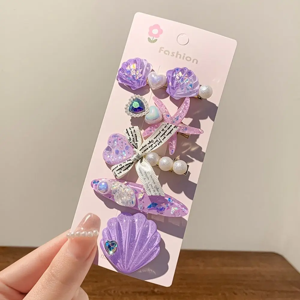 Ocean Starfish Hair Clips Set Plastic Hair Accessories