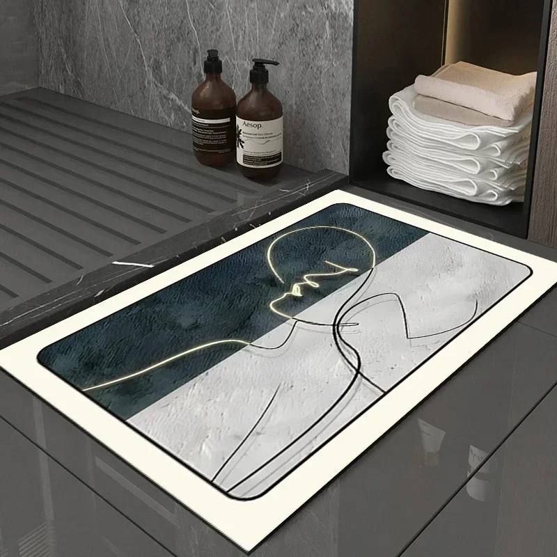 

Diatomaceous mud quick drying soft floor mat rug