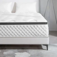 Double Mattress, 14" Boxed Queen Mattress, Gel Memory Foam and Built-in Spring Hybrid Mattress with Individual Pocket Springs 1