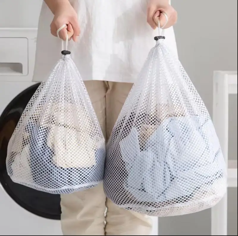 Big Size Large Washing Laundry Bag Mesh Organizer Net Dirty Bra Socks Underwear Shoe Storag Wash Machine Cover Clothes 2