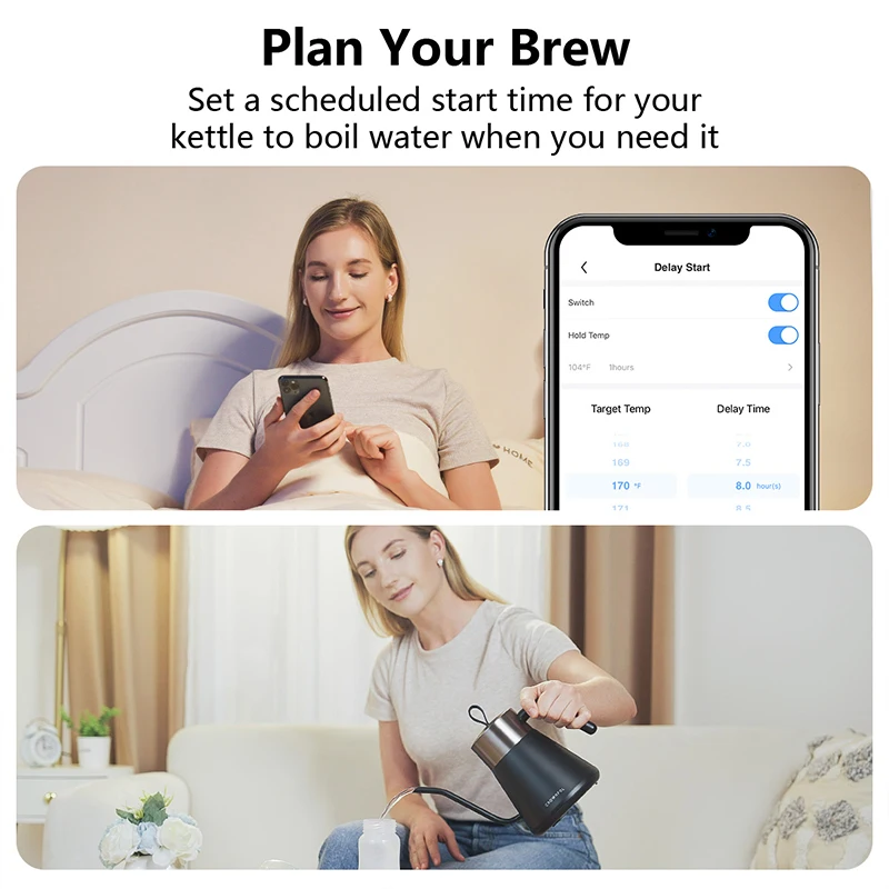 Crownful Smart Gooseneck Electric Kettle 0.8L