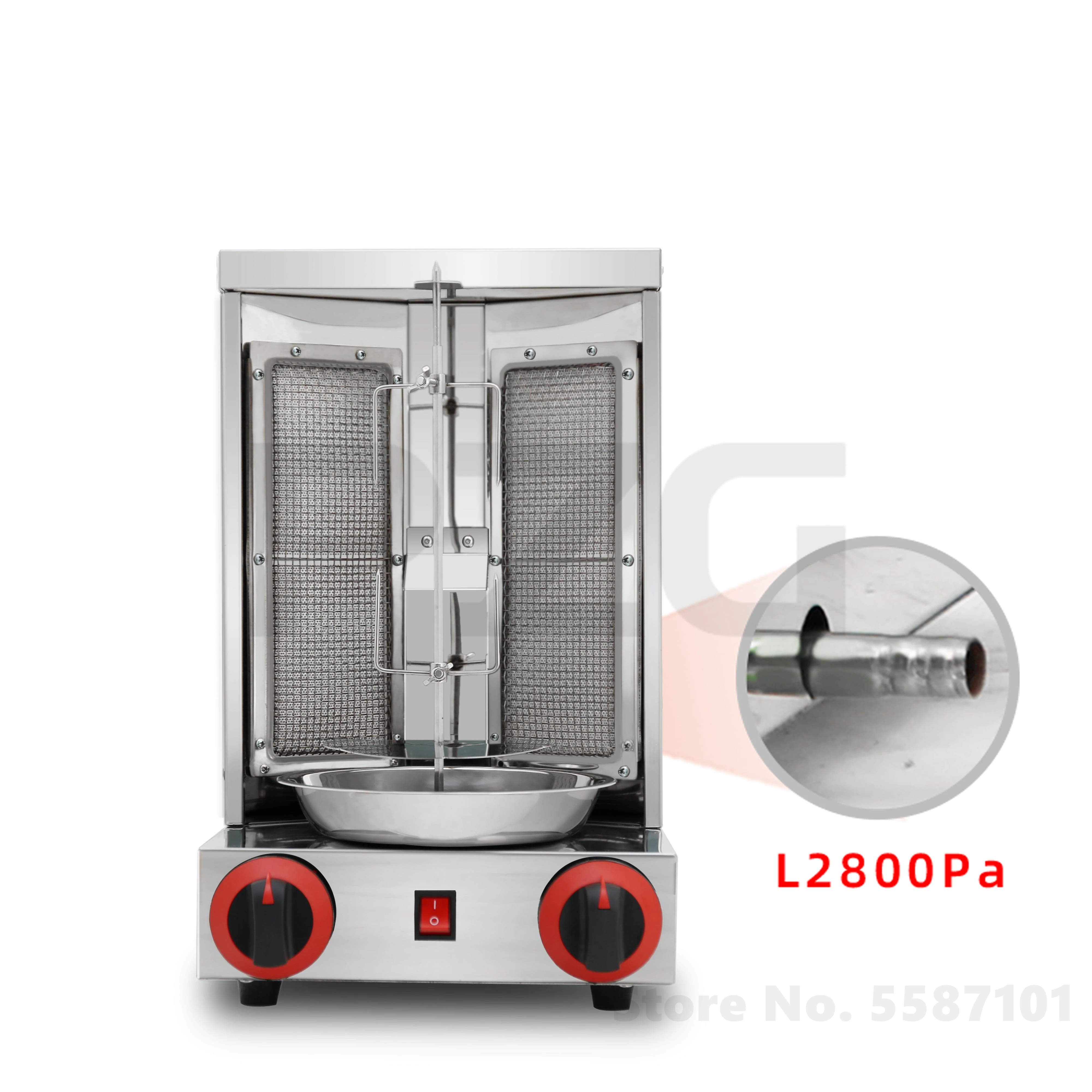 Meat Product Making Machines 2 Burners Automatic Doner Kebab Machine Commercial Electric And Gas Shawarma Machine Commercial Use 6
